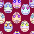 Happy day of the dead vector seamless pattern Royalty Free Stock Photo